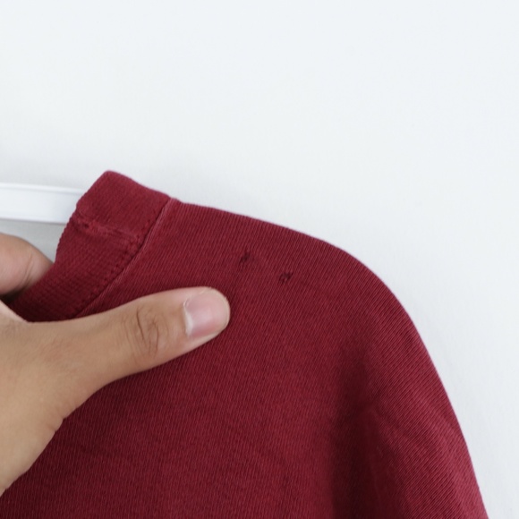 Vintage 90s Nike Mini Swoosh Flames Sweatshirt Red - Picture 11 of 12